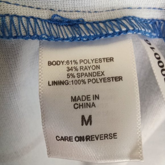 NY&C Women's Wide Leg Capri Ponte Pant High-Waist Stretch Print Blue Size Medium - Picture 11 of 11